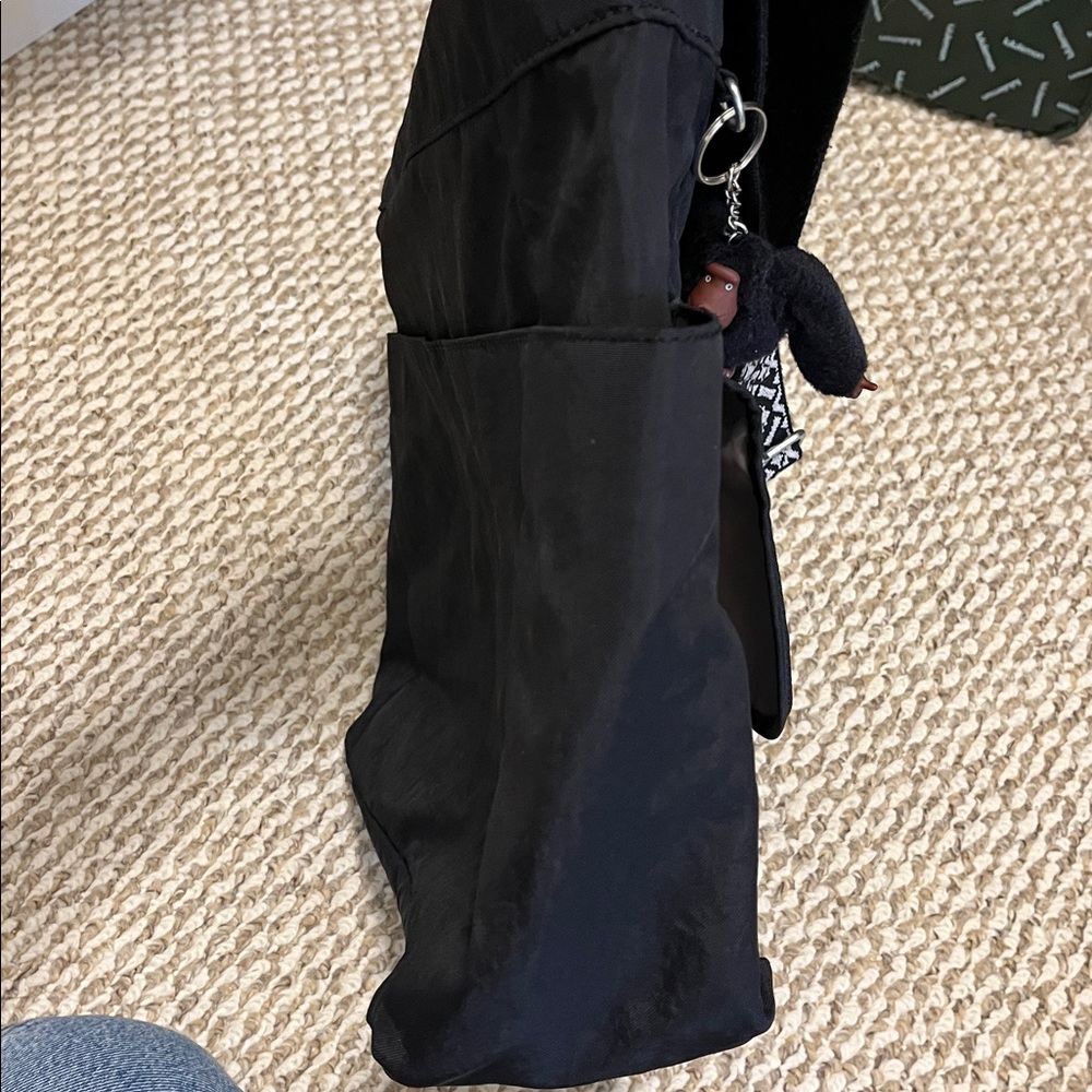 Kipling Black Bag With Patterned Strap - image 4